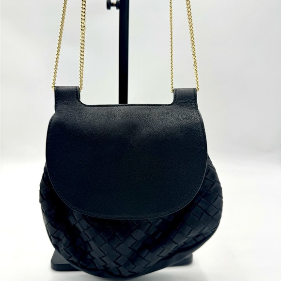 Auth Bottega Veneta Mini Black Leather belt bag Intreciatto add on strap - Picture 6 of 16